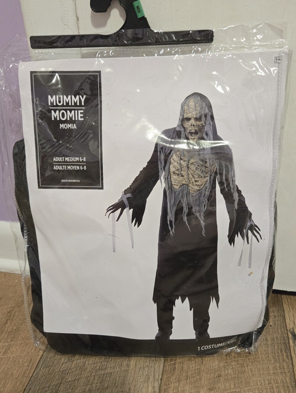 Adult Mummy Costume Medium 6-8 COMPLETE 4 Piece Halloween Costume